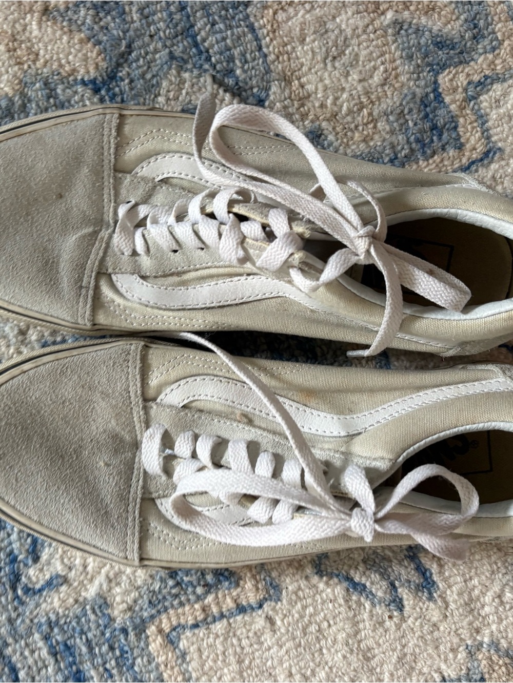 Vans Women's Old Skool Sneakers in Off-White and White